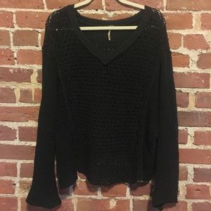 Free People black knitted sweater